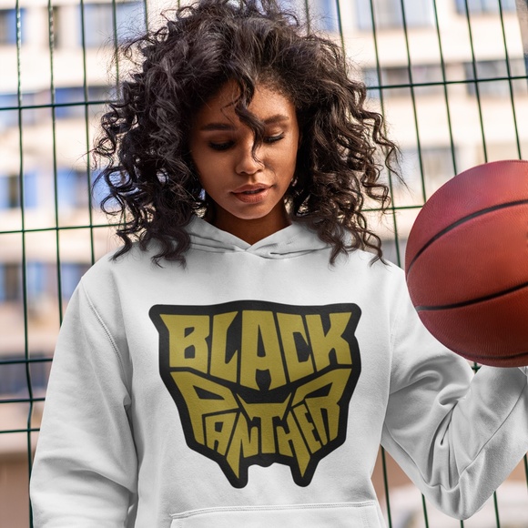 BLACK PANTHER GOLD: DESIGN; UNISEX CUSTOM HOODIE - Picture 5 of 5